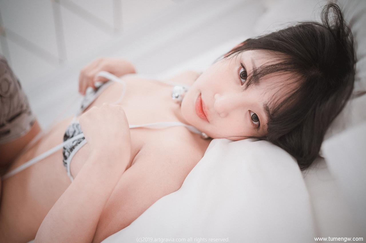 「韩国模特」姜仁卿ARTGRAVIA – 蓝色兔装裙(50P/391MB)